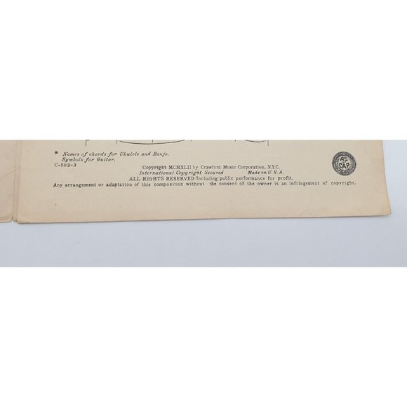 Wonder When My Babys Coming Home 1942 Vintage Sheet Music Piano Goell Kent - Picture 3 of 4